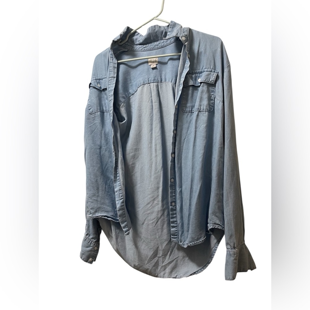 a new day Light Blue Button-Up Shirt